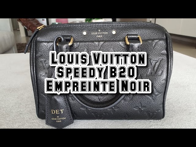 Louis Vuitton Speedy Bandouliere Bag Monogram Ink Embossed Lambskin BB  Black 1827501