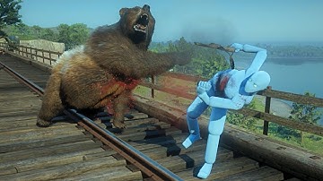 NPCs Fight Each other with Euphoria Ragdoll Physics RDR2 NPC WARS #174