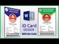 Employee ID Card Design in Microsoft Word | ID Card Design in MS Word (Hindi)