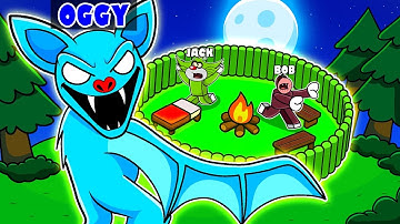 Roblox Oggy Playing Modded 99 Nights Of Forest Using Unlimited Cheats !