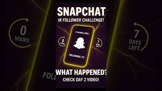 How to Grow on Snapchat Fast 🔥 | 7-Day 1K Follower Challenge (Day 1 Results 😱)