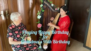 Playing happy birthday for grandma’s 95th birthday 🥳🎂 - Ravenna 34 harp