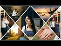 Diamond triangle photo collage template in photoshop