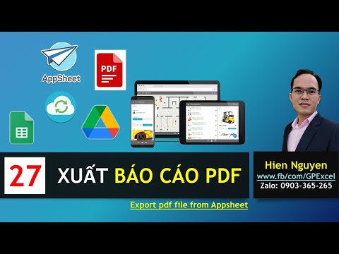 #Appsheet 27 Xuất  báo cáo pdf