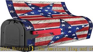 Granbey Vintage Patriotic Star America Flag Mailbox Cover Magnetic Custom Decor Colorful Painting W
