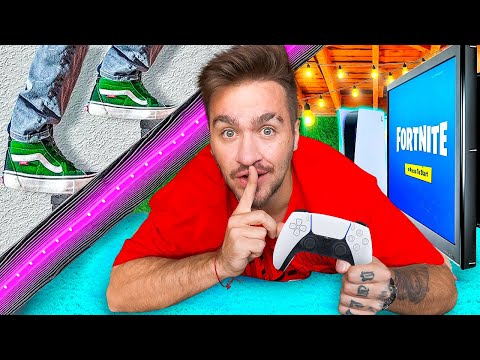 ПОСТРОИЛИ СЕКРЕТНУЮ ИГРОВУЮ КОМНАТУ В ДОМЕ!