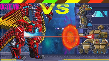 Lắp ráp robot Khủng long chiến đấu - Robot Tank VS Robot Fire Dragon