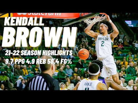 Freshman Kendall Brown 21-22 Season Highlights | Baylor