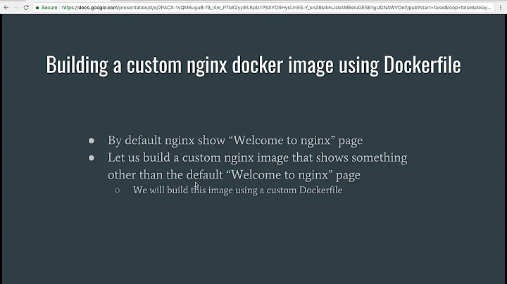 Building a custom nginx docker image using Dockerfile