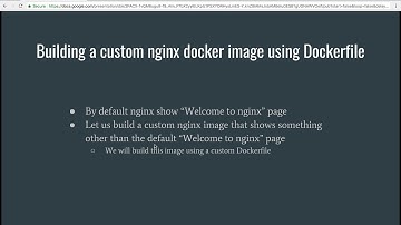Building a custom nginx docker image using Dockerfile