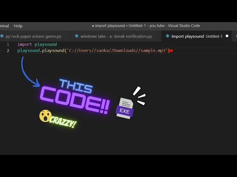 converting any python code into a exe file using pyinstaller|crazy experiment