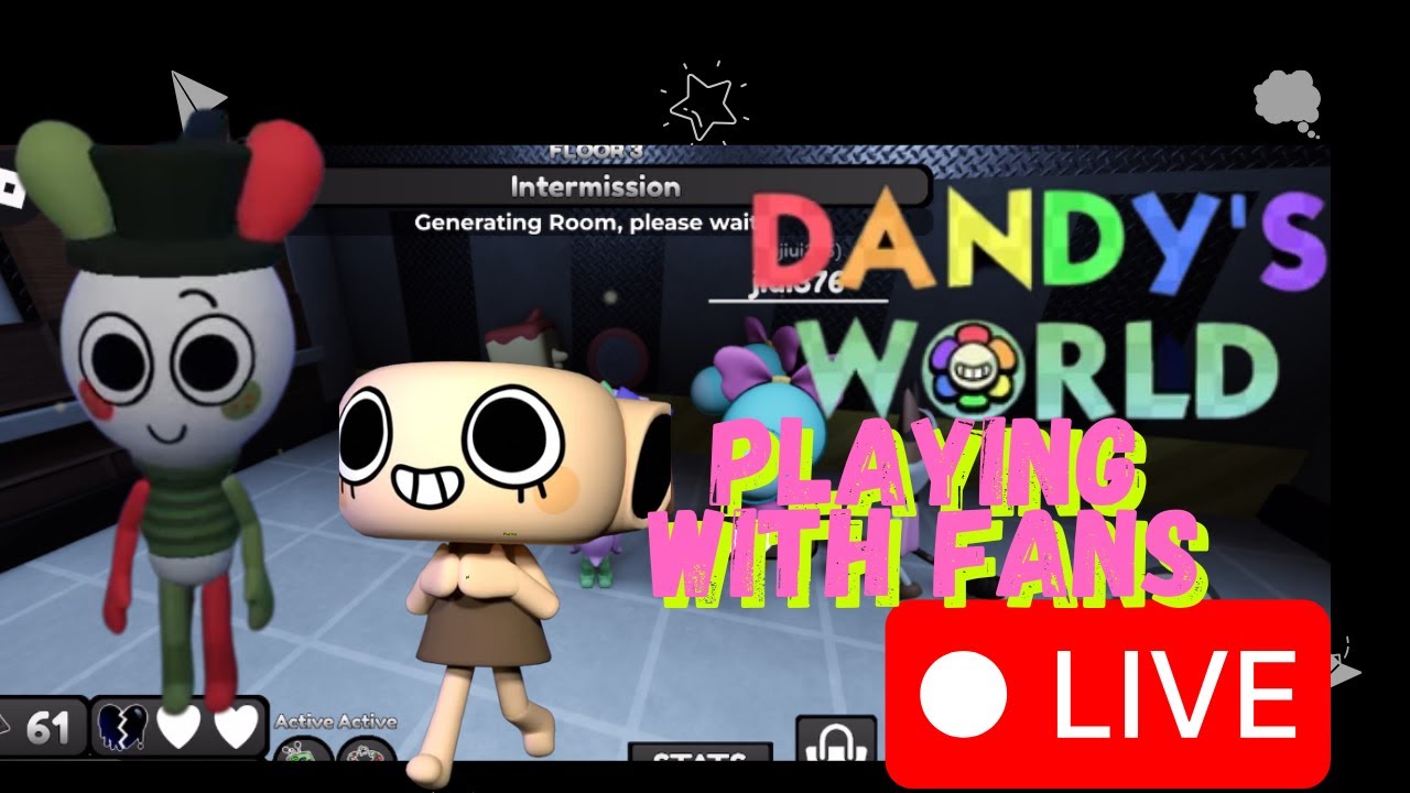 FLOOR 25 GOAL + DANDY'S WORLD LIVE + Playing w Fans - YouTube