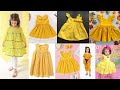 Yellow Colour Combination baby girl frocks ideas / Yellow Colour Frock Designs