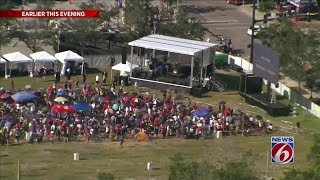 Crowds gather for President Trump's rally in Orlando