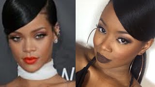 Rihanna Inspired Sleek Swoop Pony Tutorial