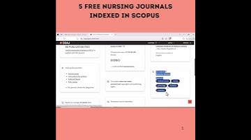 (Pt.2) 5 Free Nursing Scopus Indexed Journals || Publish in Scopus for FREE || #scopus #wos