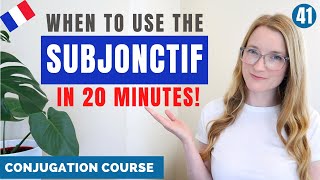 When to use the SUBJONCTIF in French // French Conjugation Course // Lesson 41 screenshot 3