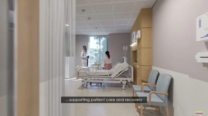 A flythrough of the new clinical building at Calderdale Royal Hospital