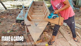 make a canoe from meranti wood