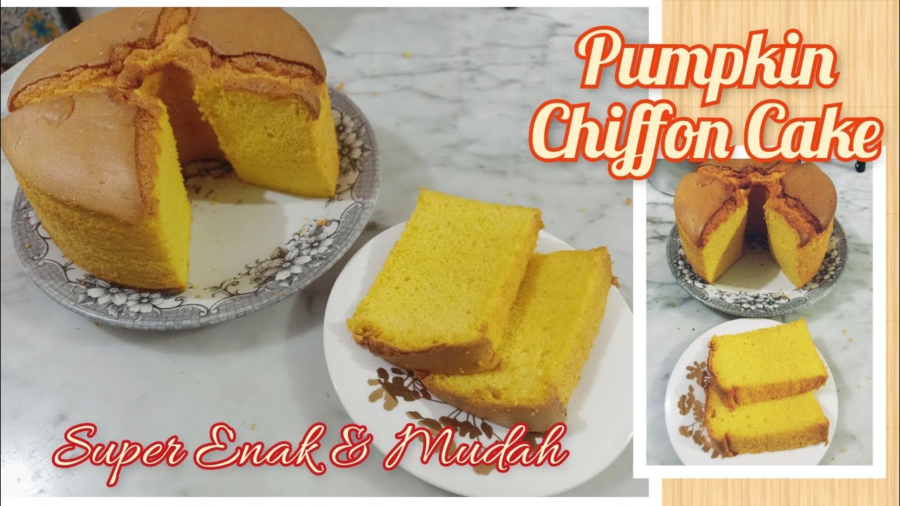 Resep Pumpkin Chiffon Cake / Super Mudah / tanpa emulsifier