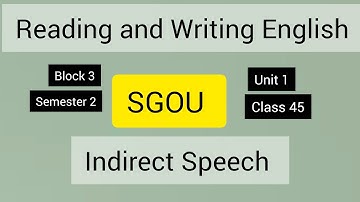 SGOU. Reading and writing English.Direct to indirect Speech.