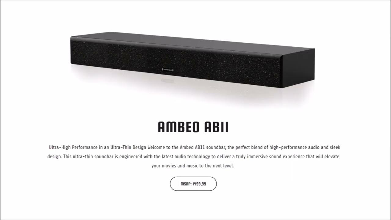 Ambeo Home Theater AB11 YouTube