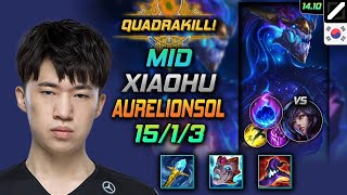 Aurelion Sol Mid Build Xiaohu Rylai's Crystal Scepter Arcane Comet - LOL KR Master Patch 14.10