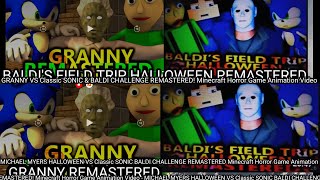 GRANNY VS Classic SONIC & BALDI CHALLENGE REMASTERED! Minecraft Horror Game Animation Video