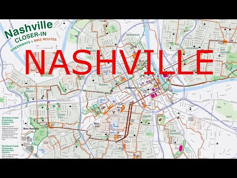 map of Nashville Tennessee