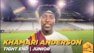 ASU tight end Khamari Anderson on spring practice progress, the deep TE room, & fit in the offense