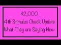 $2,000 4th Stimulus Check Update - Here is What They are Saying Now…