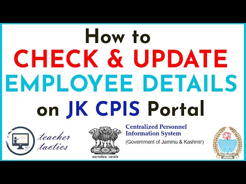 How to CHECK & UPDATE Employee Details on JK CPIS in one Click