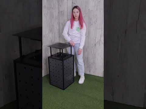 Металева урна попільничка "Алласіо" 50 л., видео 1