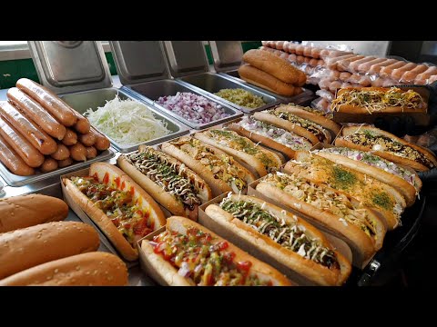 Hot Dog Yarışmasında 2 yıl üst üste 1. oldu! Amerikan Biberli Sosisli Sandviç / Kore Sokak Yemekleri