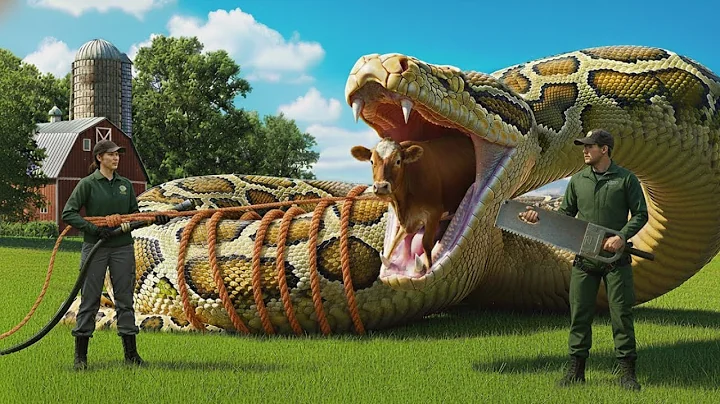 Brave Heroes Save Innocent Mother Cow from Giant Python’s Attack
