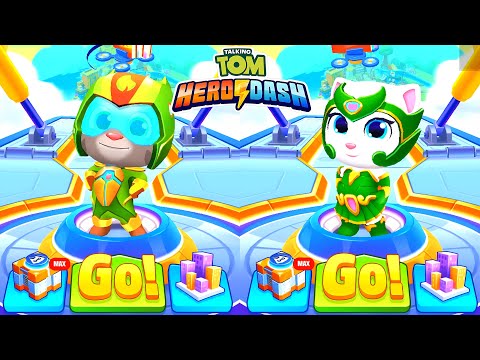 🌍💎 Talking Tom Hero Dash – Planet Power Tom & Emerald Angela Gameplay! ⚡ Superheroes Unite!