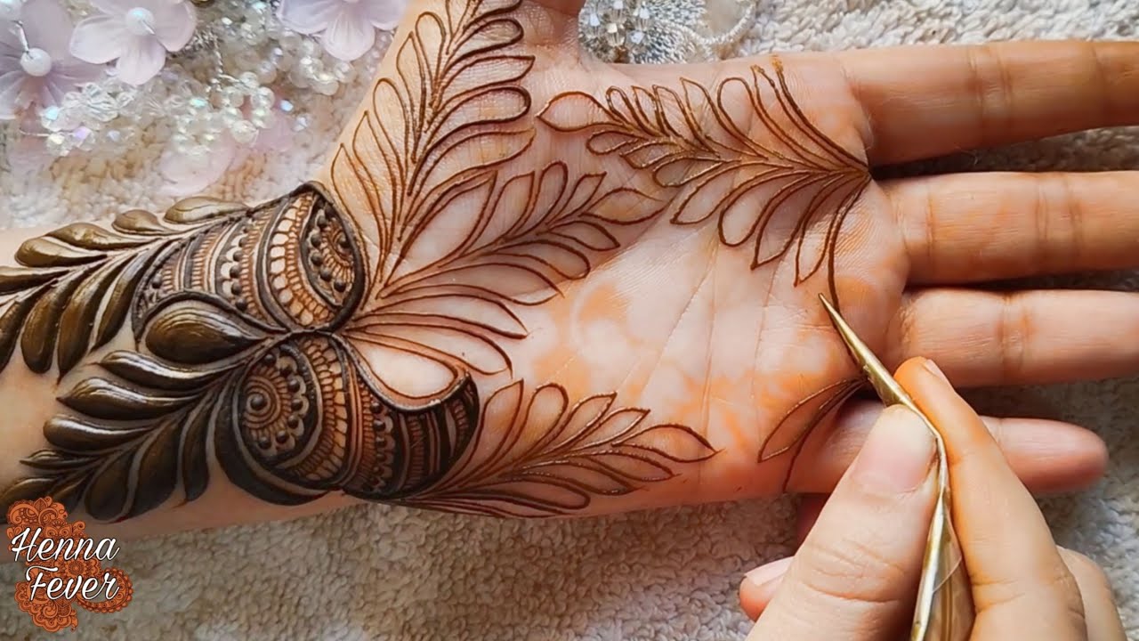 Easy Doha / Khafif Mehndi Henna Design | Step by Step Tutorial | Henna Fever