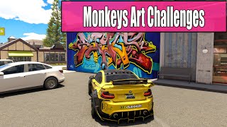 The Crew Motorfest Monkeys Art Challenges - Find All Monkeys Kitchen Graffitis