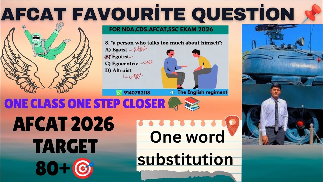 🔥 One Word Substitution 🪖 | CDS NDA AFCAT SSC 2026 #cds2026 #afcat2026 ...