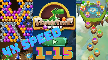 Primitive bubble (4xspeed) All levels Gameplay|| level 1-15 #gaming #games #gameplay #fast #2xspeed