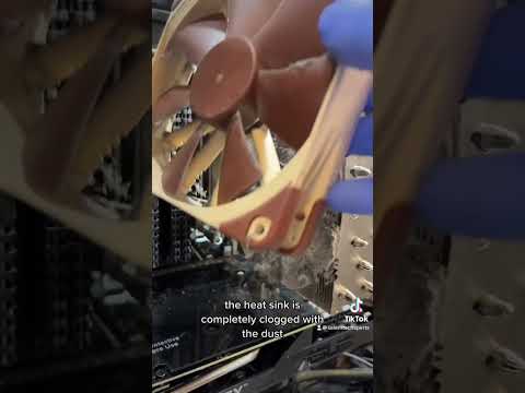 Dust kills expensive desktops. Keep your CPU vents clean #technology #tech #gaming  #broken #shorts
