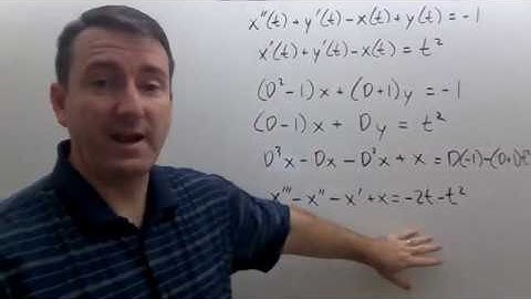 Differential Equations - Systems of Equations (Elimination Method)