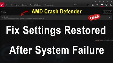 Fix Default Performance Tuning Settings Have Been Restored Due To an Unexpected System Failure