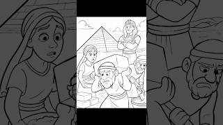 Drawing the Coloring Page for Moses #drawing