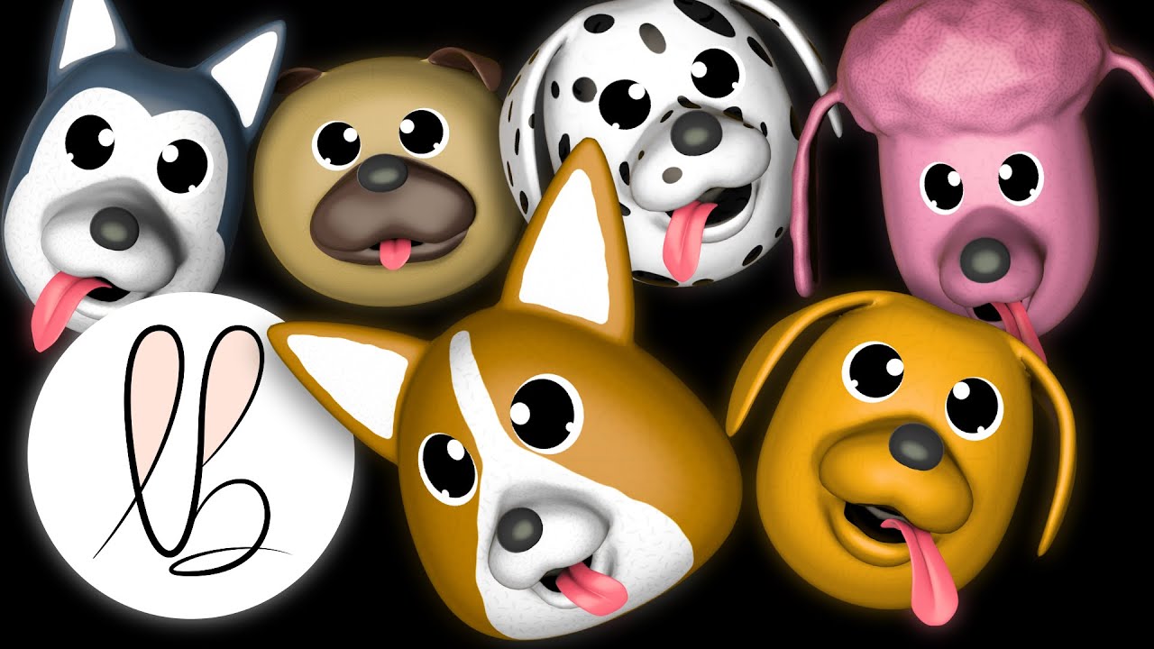 Puppy Dance Party ! Fun music and animation ! High Contrast Sensory ! - Lottie Bunny