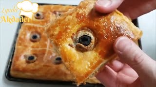 pizza couverte  avec pâte feuilletée express,coca algérienne كوكا جزائرية بالعجينة المورقة