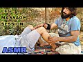 Asmr  leg  feet  knee relaxing massage by babab bangali  pain killer therapy massage asmr