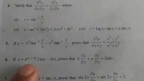 chapter 5 partial differentiation exercise 5.1 question (7)