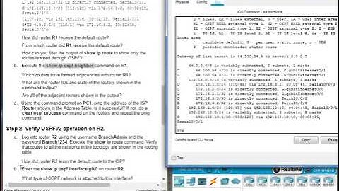 2.6.6 Packet Tracer – Verify Single-Area OSPFv2