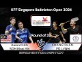 Aaron chia soh wooi yik vs chang kochi po liwei  singapore badminton open 2024